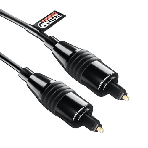 rhinocables Optisches Toslink Kabel Digital-Audiokabel zur Verbindung von Soundbar, Stereoanlage, Heimkino, Xbox One & PS4 (20m) von rhinocables