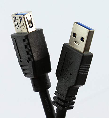 rhinocables USB 3.0 Verlängerung A weiblich auf A männlich Kabel Stecker Ende Superfast Datenübertragung Sync Draht Extender für Externe Festplatte, DVD, Blu-ray, PC, Laptop (3m) von rhinocables