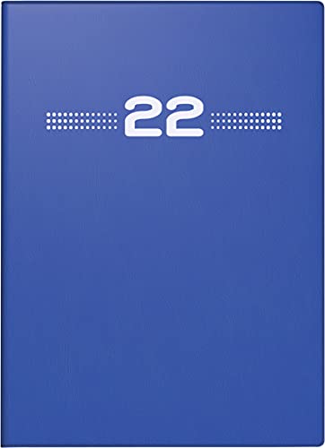 rido/idé 7013202052 Taschenkalender perfect/Technik I, 2 Seiten = 1 Woche, 100 x 140 mm, Kunststoff-Einband blau, Kalendarium 2022 von rido/idé