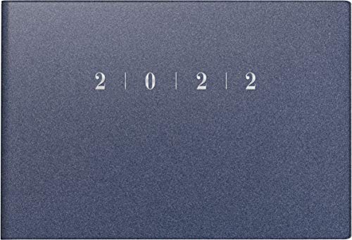 rido/idé 7017563302 Taschenkalender Septimus, 2 Seite = 1 Woche, 152 x 102 mm, Kunststoff-Einband Reflection blau, Kalendarium 2022 von rido/idé