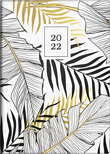 rido/idé 7018307012 Taschenkalender Technik III, 1 Seite = 2 Tage, 100 x 140 mm, Grafik-Einband Tropical, Kalendarium 2022 von rido/idé