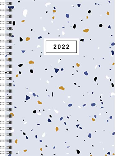 rido/idé 7021804012 Wochenkalender/Buchkalender 2022, Modell Timing 1, 2 Seiten = 1 Woche, Blattgröße 14,8 x 21 cm, A5, „Ocean“, PP-Einband von rido/idé