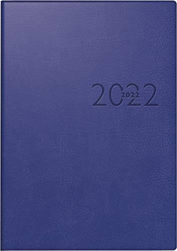 rido/idé 7023016302 Buchkalender studioplan int, 2 Seiten = 1 Woche, 168 x 240 mm, Kunstleder-Einband Tejo schwarz, Kalendarium 2022, mit Registerschnitt von rido/idé