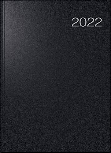 rido/idé 7027503902 Buchkalender Conform, 1 Seite = 1 Tag, 210 x 291 mm, Balacron-Einband schwarz, Kalendarium 2022 von rido/idé