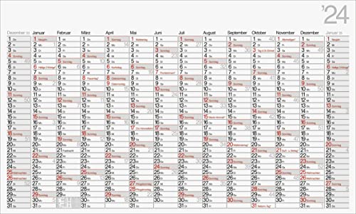 rido/idé Jahreskalender Modell Office II 2024 1 Seite = 14 Monate 114 x 68,5 cm weiß von rido/idé