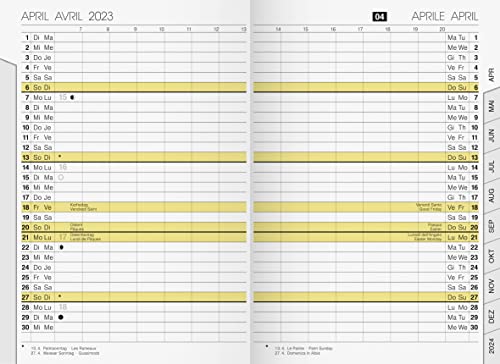 rido/idé Monats-Ersatzkalendarium Modell uni-planer 2023 Blattgröße 10,4 x 15,3 cm von rido/idé