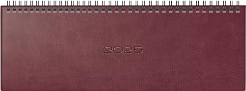 rido/idé Querterminbuch Modell septant (2025), 2 Seiten = 1 Woche, 305 × 105 mm, 128 Seiten, Kunstleder-Einband Prestige, braun von rido/idé