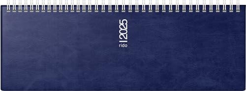 rido/idé Querterminbuch Modell septant (2025), 2 Seiten = 1 Woche, 305 × 105 mm, 128 Seiten, Schaumfolien-Einband Catana, dunkelblau von rido/idé