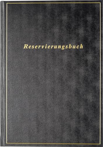 rido/idé Reservierungsbuch (2025), 1 Seite = 1 Tag, A4, 400 Seiten, Balacron-Einband, schwarz von rido/idé