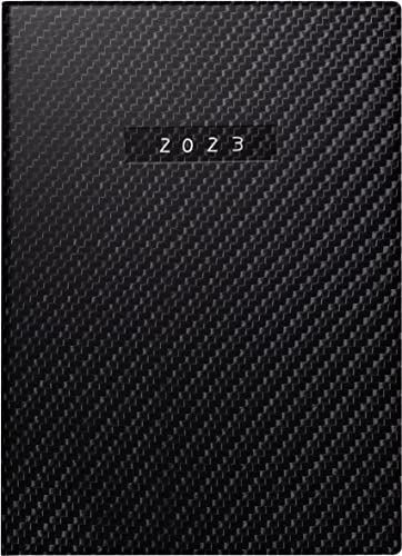 rido/idé Tageskalender „Carbon“ Modell Technik III 2023 Blattgröße 10 x 14 cm schwarz von rido/idé