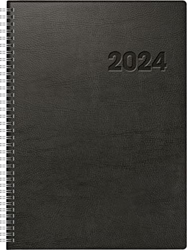 rido/idé Tageskalender Modell Conform 2024 1 Seite = 1 Tag Blattgröße 21 x 29,1 cm schwarz von rido/idé