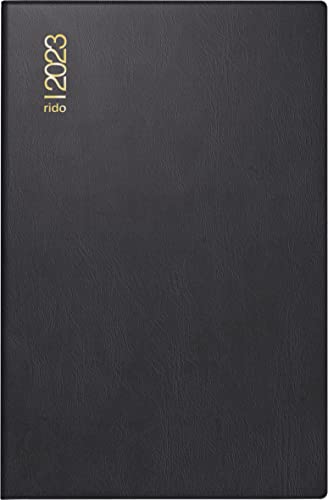 rido/idé Tageskalender Modell Industrie II 2023 Blattgröße 7,5 x 11,2 cm schwarz von rido/idé