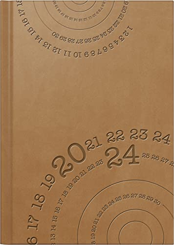 rido/idé Tageskalender Modell Mentor 2024 1 Seite = 1 Tag Blattgröße 14,8 x 20,8 cm braun von rido/idé