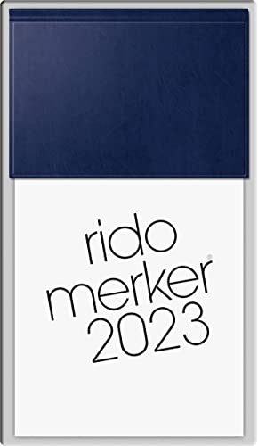 rido/idé Tageskalender Modell Merker 2023 Blattgröße 10,8 x 20,1 cm dunkelblau von rido/idé