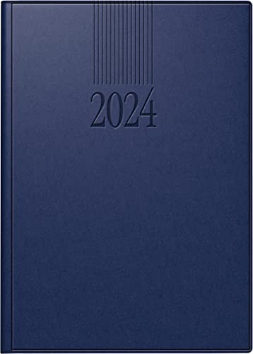 rido/idé Tageskalender Modell ROMA 1 2024 1 Seite = 1 Tag Blattgröße 14,2 x 20 cm dunkelblau von rido/idé
