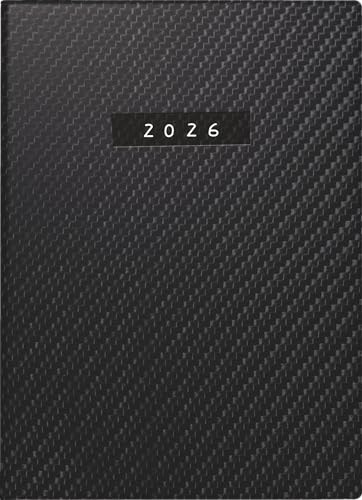 rido/idé Taschenkalender Mod. Technik III 2026 „Carbon“ | A6, Kunstleder von rido/idé