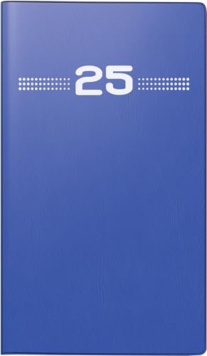 rido/idé Taschenkalender Modell Miniplaner d 15 (2025), 2 Seiten = 1 Monat, A6, Kunststoff-Einband, blau von rido/idé