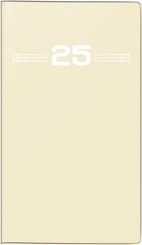 rido/idé Taschenkalender Modell Miniplaner d 15 (2025), 2 Seiten = 1 Monat, A6, Kunststoff-Einband, sand von rido/idé