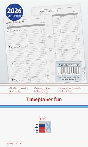 rido/idé Wochenkalendarium Timeplaner fun 2026 | A7 von rido/idé