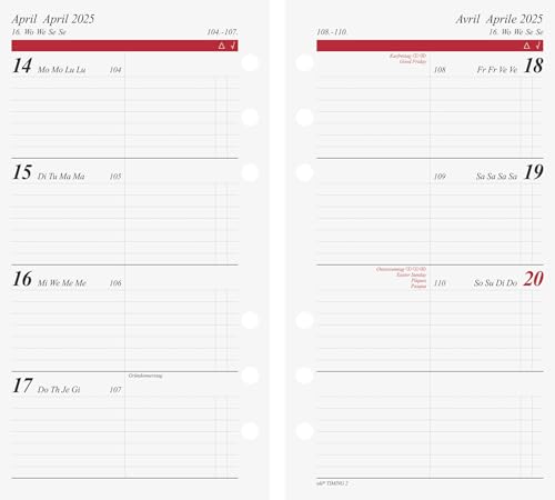 rido/idé Wochenkalendarium Timing 2 (2025), 2 Seiten = 1 Woche, 93 × 172 mm, 128 Seiten von rido/idé