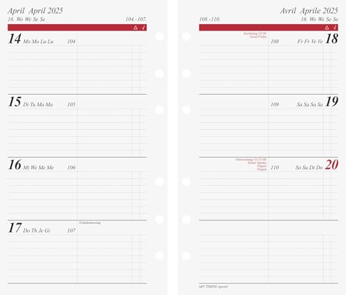 rido/idé Wochenkalendarium Timing special (2025), 2 Seiten = 1 Woche, A6, 128 Seiten von rido/idé