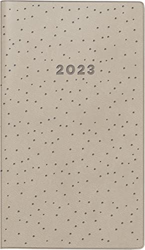 rido/idé Wochenkalender „Dots“ Modell Taschenplaner int. 2023 Blattgröße 8,7 x 15,3 cm beige von rido/idé