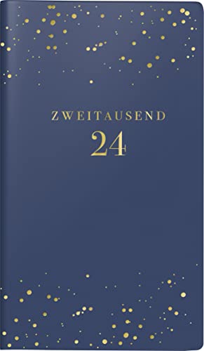 rido/idé Wochenkalender „Starry Night“ Modell Taschenplaner int. 2024 2 Seiten = 1 Woche Blattgröße 8,7 x 15,3 cm dunkelblau von rido/idé
