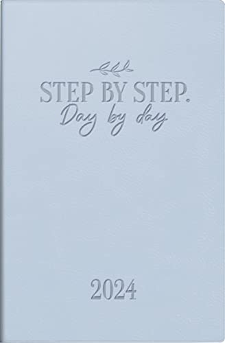 rido/idé Wochenkalender „Step by Step“ Modell partner/Industrie I 2024 2 Seiten = 1 Woche Blattgröße 7,2 x 11,2 cm eisblau von rido/idé