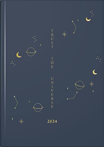 rido/idé Wochenkalender „Universe“ 2024 2 Seiten = 1 Woche A5 dunkelblau von rido/idé