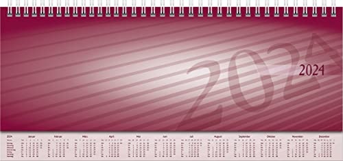 rido/idé Wochenkalender Modell Sequenz 2024 2 Seiten = 1 Woche Blattgröße 29,7 x 10,5 cm bordeaux von rido/idé