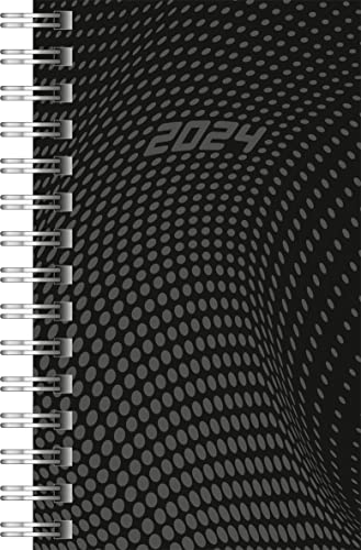 rido/idé Wochenkalender Modell Timing 3 2024 2 Seiten = 1 Woche Blattgröße 7,6 x 12,7 cm schwarz von rido/idé