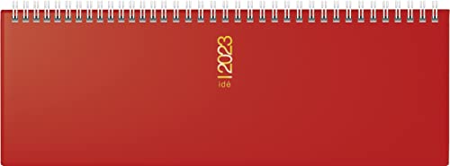 rido/idé Wochenkalender Modell ac-Wochenquerterminer 2023 Blattgröße 30,7 x 10,5 cm rot von rido/idé