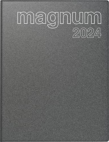 rido/idé Wochenkalender Modell magnum 2024 2 Seiten = 1 Woche Blattgröße 18,3 x 24 cm grau von rido/idé