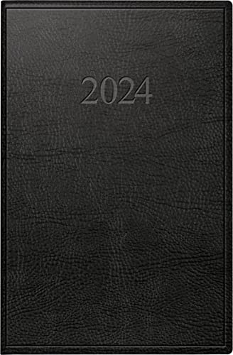 rido/idé Wochenkalender Modell partner/Industrie I 2024 2 Seiten = 1 Woche Blattgröße 7,2 x 11,2 cm schwarz von rido/idé