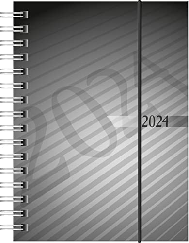 rido/idé Wochenkalender Modell perfect/Technik I 2024 2 Seiten = 1 Woche Blattgröße 10 x 14 cm anthrazit von rido/idé