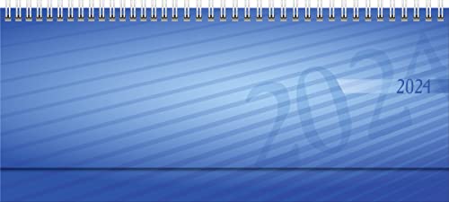 rido/idé Wochenkalender Modell septant 2024 2 Seiten = 1 Woche Blattgröße 30,5 x 10,5 cm blau von rido/idé