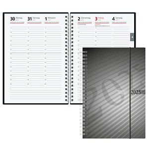 rido idé Buchkalender mit Spirale 2025 anthrazit von rido idé