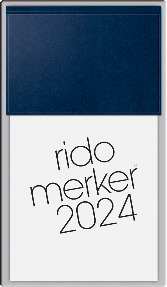 rido idé Tischkalender , Merker Miradur, , 2024, dunkelblau von rido idé