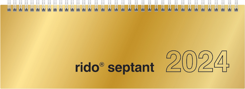 rido idé Tischkalender , septant, , 2024, Glanzkarton gold von rido idé