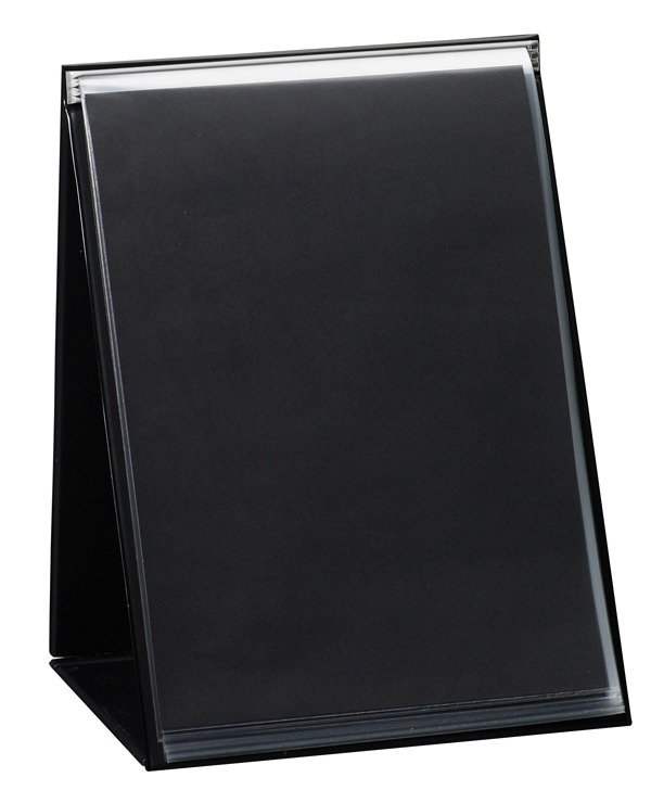 rillstab Tisch-Flipchart, A4 quer, schwarz, inkl. 20 Hüllen von rillstab