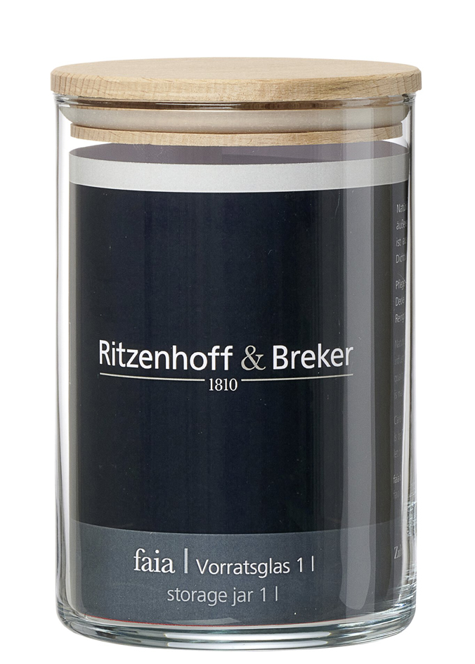 Ritzenhoff & Breker Vorratsglas FAIA, rund, 1,0 Liter von ritzenhoff & breker