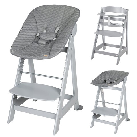 roba Treppenhochstuhl Born Up taupe Set 2 in 1 inkl. Aufsatz von roba