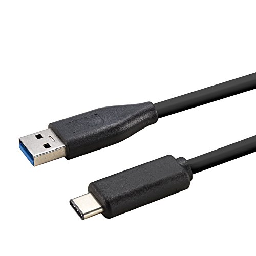 rocabo 1,8m USB 3.1 auf 3.0 Kabel – Stecker Typ C auf Typ A – Premium Datenkabel/Ladekabel – 5 Gb/s geeignet – Superspeed – für Festplatten, Tablets, Computer und viele mehr - Schwarz von rocabo