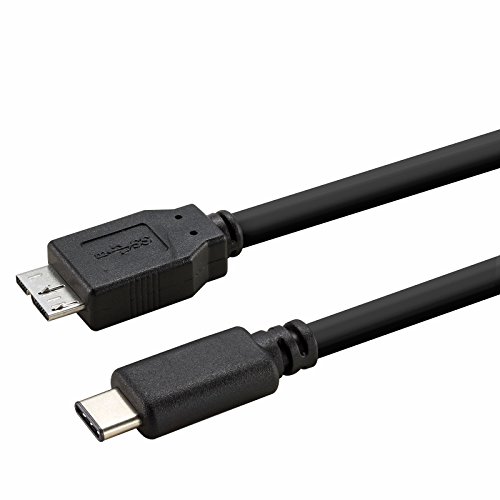 rocabo 1272 1m USB 3.1 auf Micro-USB 3.0 Kabel – Stecker Typ C auf Micro Typ B – Premium Datenkabel/Ladekabel 5 Gb/s geeignet – Superspeed – für Festplatten, Tablets, Computer und viele mehr - Schwarz von rocabo