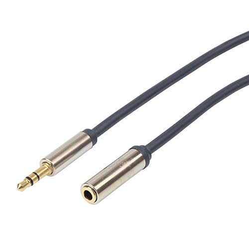 rocabo FlexWire Audio-Klinkenkabel 3m Verlängerung - 3,5mm Klinken-Stecker auf Buchse - Aux-Kabel blau - extra flexibel - Verlängerungskabel - Autoradios, MP3-Player, Receiver, Computer, Laptops von rocabo