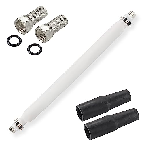 rocabo SAT Fensterdurchführung - 20cm - weiß - Zum Verlegen von SAT-Kabeln durch Fenster - Kein zusätzliches Werkzeug nötig - 1 Stück - 2 F-Stecker 4mm Silber - 2 Gummitüllen rocabo SAT Fensterdurchführung - 20cm - weiß - Zum Verlegen von SAT-Kabeln durch Fenster - Kein zusätzliches Werkzeug nötig - 1 Stück - 2 F-Stecker 4mm Silber - 2 Gummitüllen von rocabo