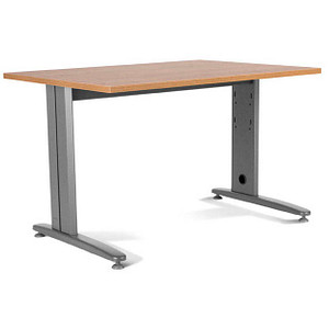 rocada METAL Schreibtisch eiche rechteckig, T-Fuß-Gestell grau 140,0 x 80,0 cm von rocada