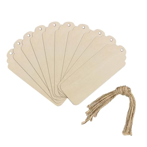 rockible 10 Hölzerne Lesezeichen für DIY Kunsthandwerk mit Seilen Und Tags, Style B, 12 Cm X 3 Cm rockible 10 Hölzerne Lesezeichen für DIY Kunsthandwerk mit Seilen Und Tags, Style B, 12 Cm X 3 Cm von rockible