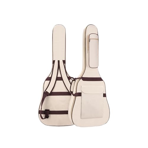 rockible Tasche für E Gitarre, Gitarrentasche Wasserdicht, Akustikgitarre Gig Bag Guitar Case Staubdichte Schutzhülle, Verdickte Gepolsterte Gitarre Rucksack für 40 Zoll E Gitarre, Beige rockible Tasche für E Gitarre, Gitarrentasche Wasserdicht, Akustikgitarre Gig Bag Guitar Case Staubdichte Schutzhülle, Verdickte Gepolsterte Gitarre Rucksack für 40 Zoll E Gitarre, Beige von rockible