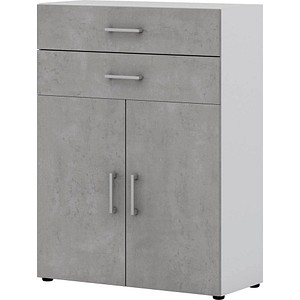 röhr Aktenschrank direct.office, 859B371000 beton, weiß 1 Fachboden 80,0 x 33,5 x 107,2 cm von röhr